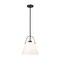Z-Lite Z-Studio Pendant, 1-Light, 12.5 In.W x 14 In.H, Matte Black/Ivory 743P12-MB - alternate 1